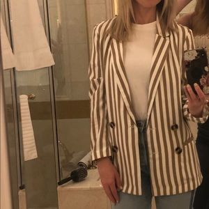 H&M stripe blazer worn one time - XS
